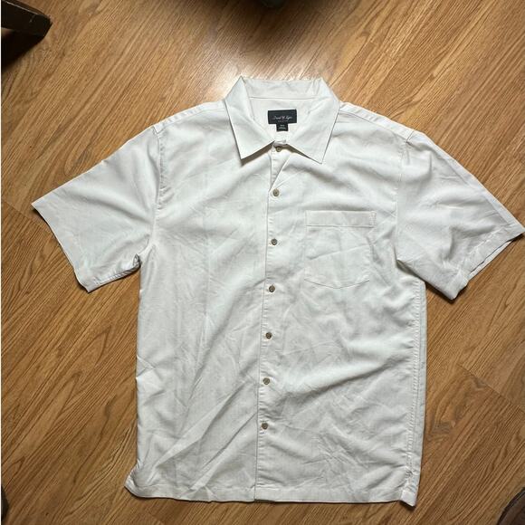 Mens Medium David Taylor Button Down Hawaiian Style - Picture 1 of 9